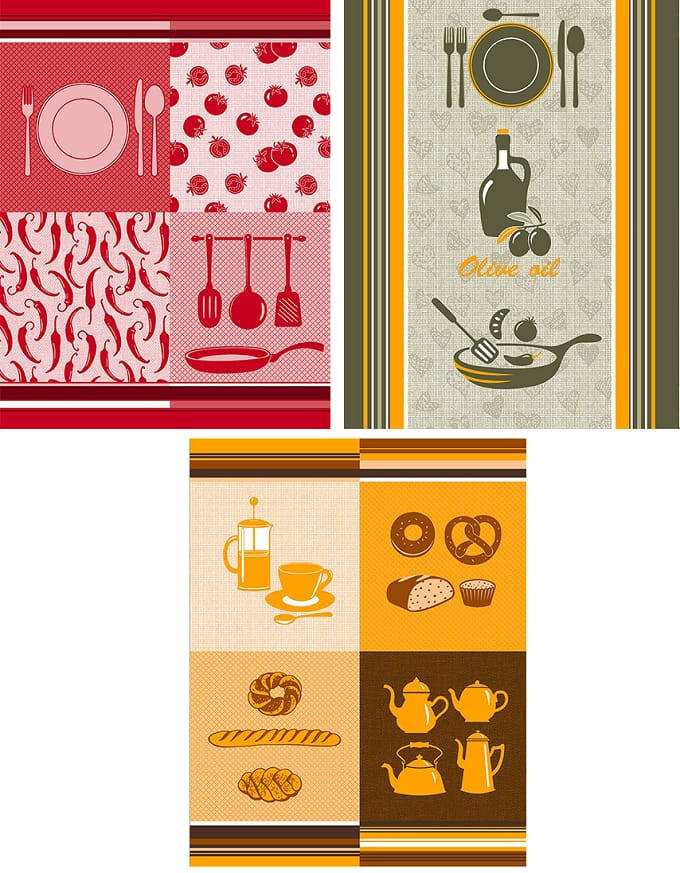 Набор полотенец из рогожки "Готовим дома"